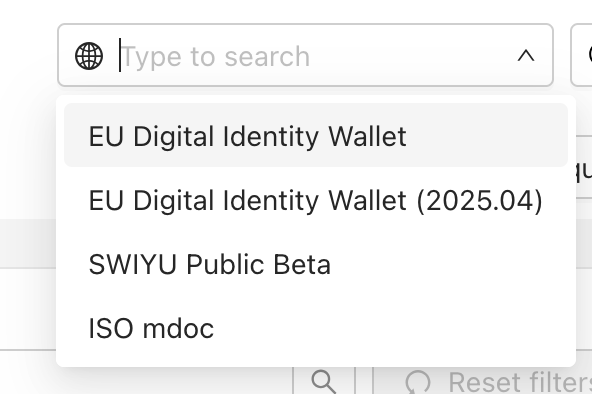 Select the EUDI country profile in the Desk UI